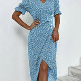 Bridget — Floral V-Neck Dress