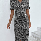 Bridget — Floral V-Neck Dress
