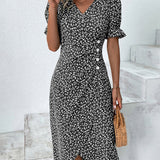 Bridget — Floral V-Neck Dress