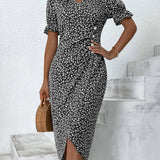 Bridget — Floral V-Neck Dress
