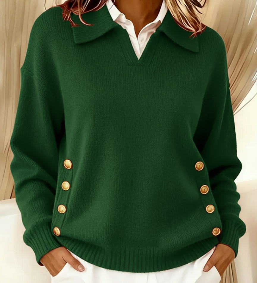 Ailbhe — V-Neck Collared Jumper