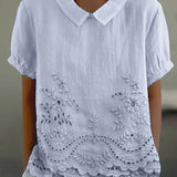 Pamela — Embroidered Floral Blouse