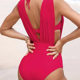 Gráinne — Luxury Sculpting Swimsuit with Deep V-Neck
