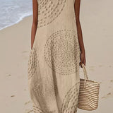 Ciara — Textured Sleeveless Maxi Dress