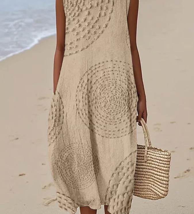 Ciara — Textured Sleeveless Maxi Dress