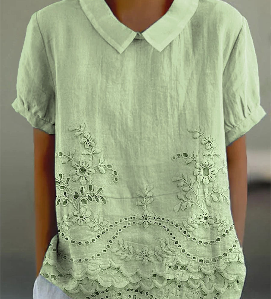 Pamela — Embroidered Floral Blouse