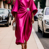 Sandra — Luxurious Shimmer Satin Long Dress