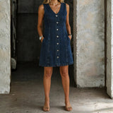 Joanne — Casual Denim Overall Dress