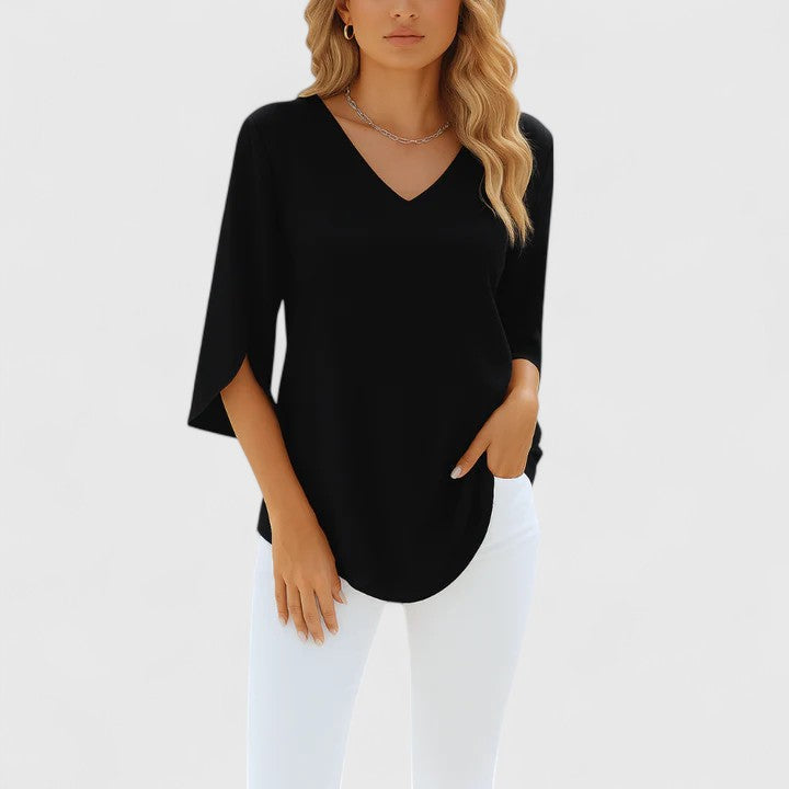 Jennifer — Sophisticated V-Neck Blouse