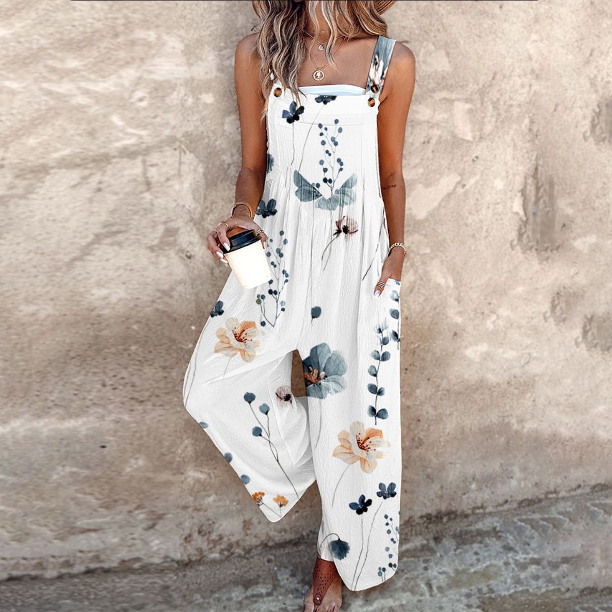 Andrea — Comfortable printed overall