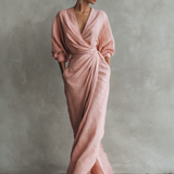 Bríd — Pink Linen Maxi Dress
