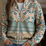 Emma — Vest with Floral Trim
