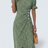 Bridget — Floral V-Neck Dress