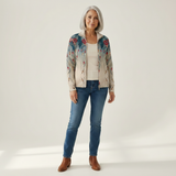 Pauline — Vest with Peacock Feather Motif