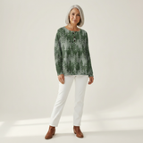 Maeve — Sweatshirt with Classic Tree Pattern