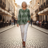 Maeve — Sweatshirt with Classic Tree Pattern