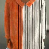 Ruby — Bold Contrast Stripe Blouse