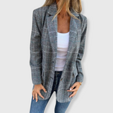 Amanda — Elegant Blazer with Check Pattern