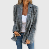 Amanda — Elegant Blazer with Check Pattern