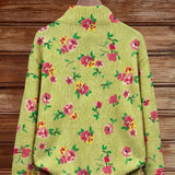 Lorraine — Green vest with floral pattern