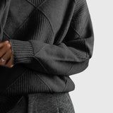 Oonagh — Geometric Turtleneck Jumper