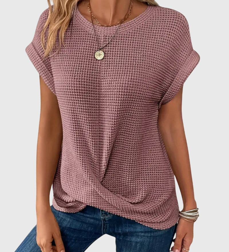 Pauline — Elegant Blouse with Crew Neck