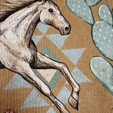 Maeve — Knitted vest with horse and cactus motif