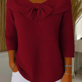 Sorcha — Round-Neck Jumper with Bow Detail