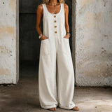 Emily — Vintage Washed Cotton Denim Overalls