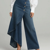 Andrea — Wrap Denim Trousers