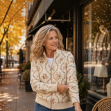 Emily — Knitted vest with delicate floral vines