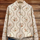 Emily — Knitted vest with delicate floral vines
