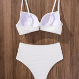 Frances — High Support Crossed Top, High Waist Bikini