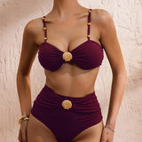 Lily — High Waist Bikini with Shell Detail