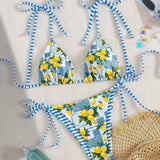Róisín — Lemon Print Triangle Bikini