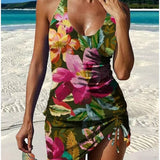 Emer — Floral Graphic Tankini with Shorts, Tummy Control Effect