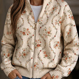 Emily — Knitted vest with delicate floral vines