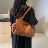 Claire — Dual Zipper Large Capacity Shoulder Bag