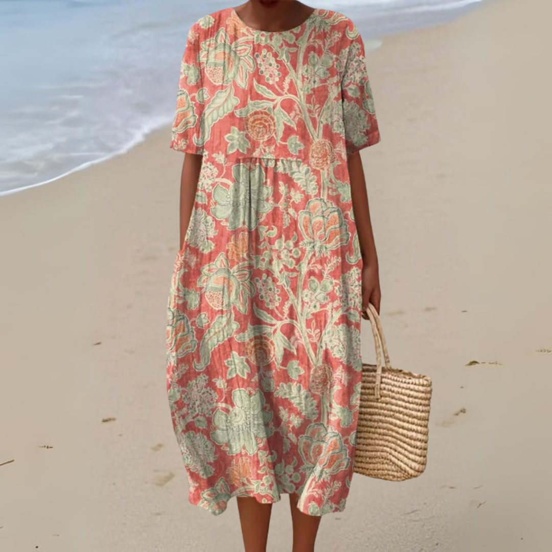 Muireann — Retro Floral Dress