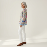 Mia — Cardigan with Colourful Floral Pattern