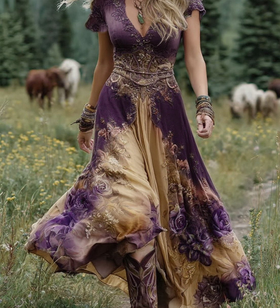 Órlaith — Short Maxi Floral Dress