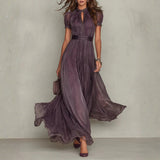 Olivia — Vintage Elegant Chiffon Maxi Dress