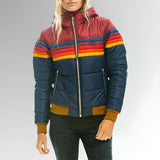Audrey — Zip-Up Jacket with Rainbow Stripes
