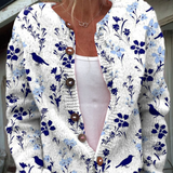Éabha — Vintage vest with floral print and buttons