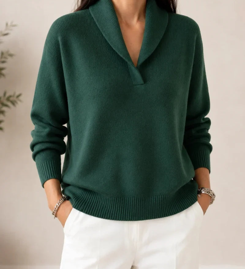 Treasa — Cosy V-Neck Jumper