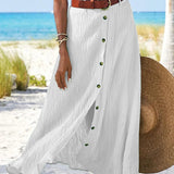 Theresa — Flowing Skirt with Buttons