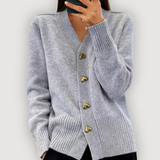 Aisling — Bella – Knitted Heart Button Cardigan