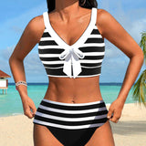 Maeve — High Waist Striped Bikini