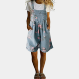 Diana — Floral Denim Jumpsuit