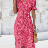 Bridget — Floral V-Neck Dress